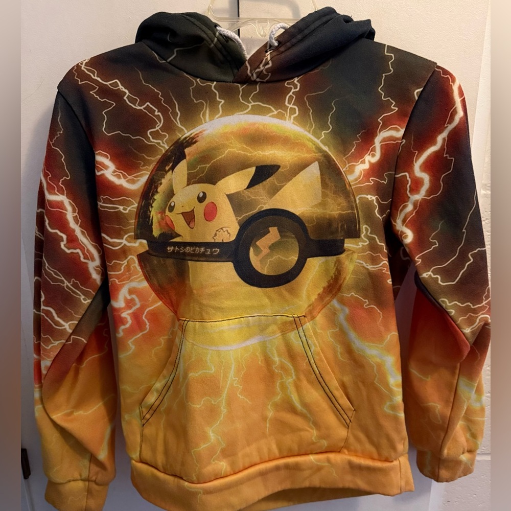 Kids Pikachu Lightning Pullover Hoodie - Multicolor